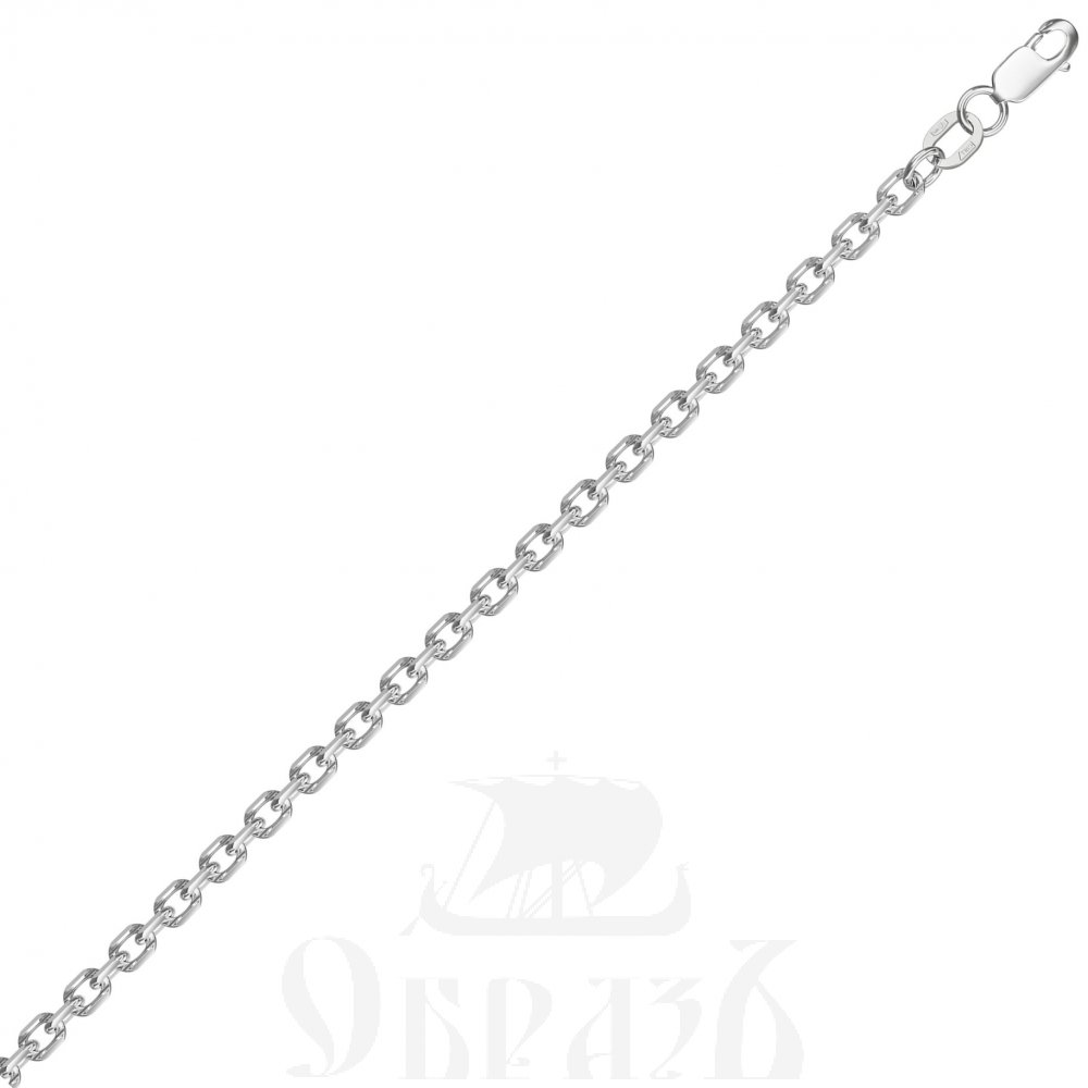 цепь плетение "ролло" серебро 925 пробы с родиевым покрытием (арт. нц 22-205-3 d0,80)